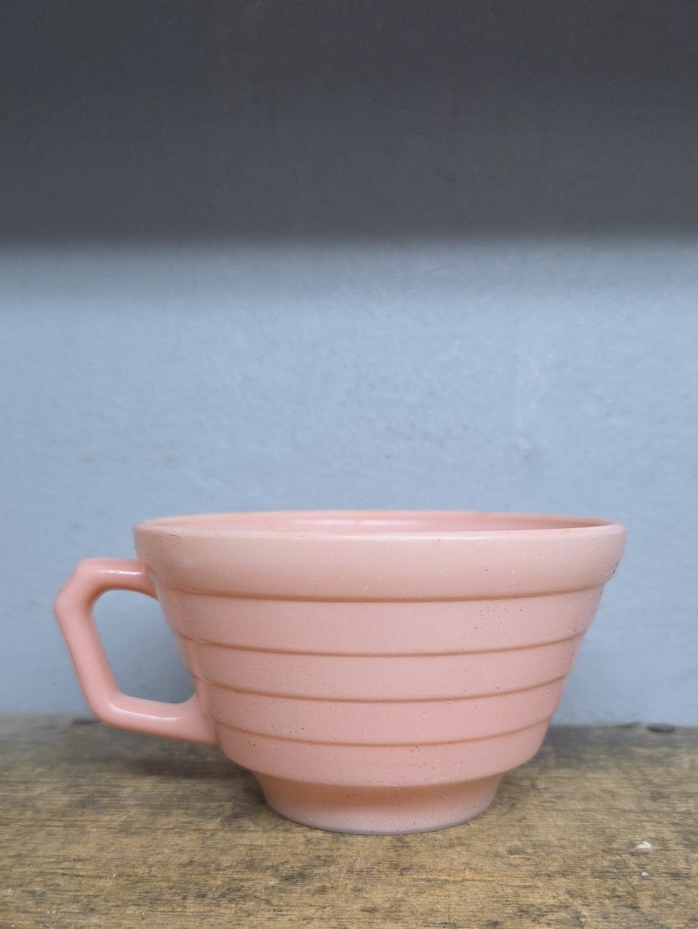 Vintage Hazel Atlas Moderntone Platonite Pastel Pink Teacup